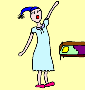 Почему так приятно утром потягиваться? Рисунок © Е.В.