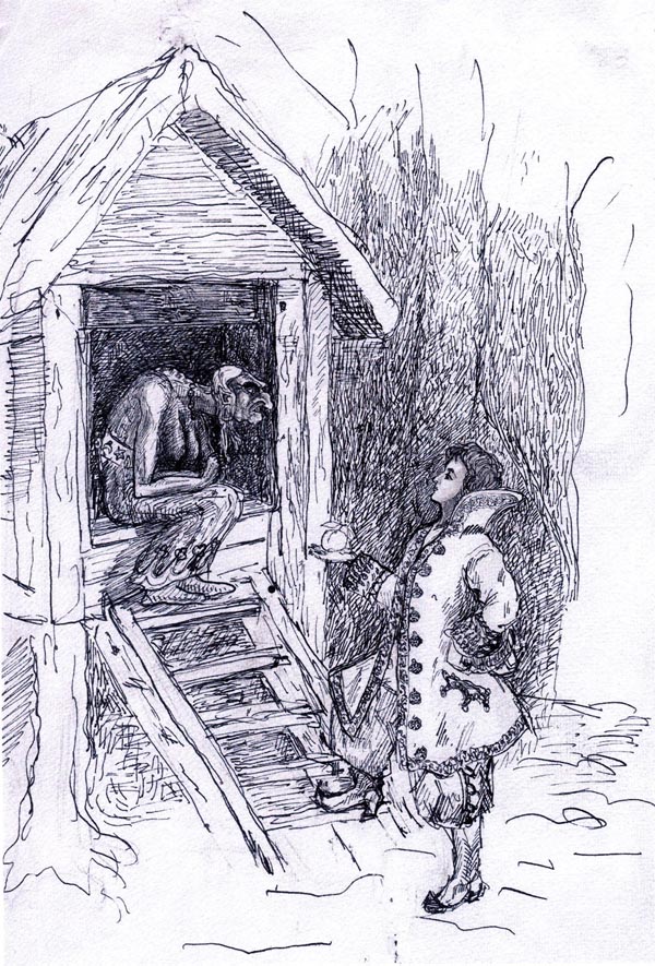 Иллюстрация А.Н. Северцова к одной из сказок А.С. Пушника.