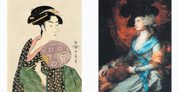 Древнеяпонское слово, обозначающее особу женского пола, созвучно английскому woman. Однако между ними меньше внутренней связи, чем между приемами работы японского художника Китагава Утамаро и английского живописца Томаса Гейнсборо. Изображение: «Наука и жизнь»