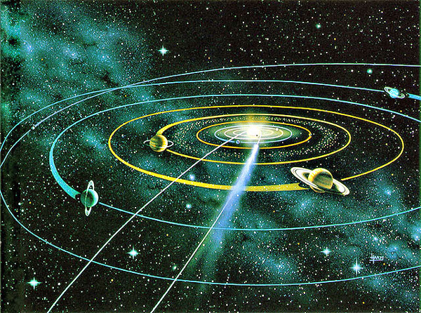 Схема Солнечной системы. Изображение с сайта www.bibliotecapleyades.net