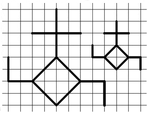 Рис. 88. Гомотетия на клетчатой бумаге.