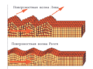 Рис. 1.2. Поверхностные волны (Н. В. Короновский, В. А. Абрамов)