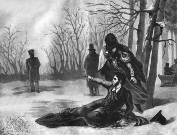 Адриан Волков. Последний выстрел А. С. Пушкина. Изображение: «Химия и жизнь»