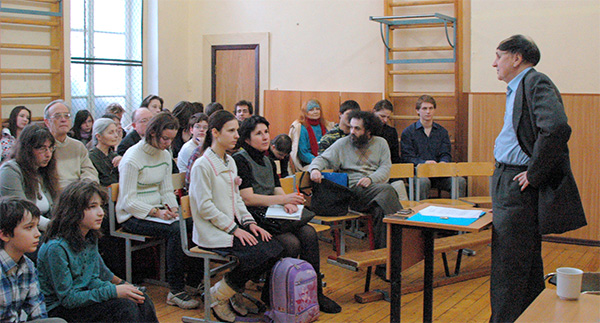 А. А. Зализняк, 24.02.2012, школа «Муми-тролль»