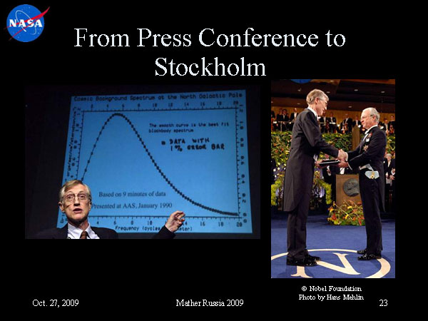 От Большого взрыва к Нобелевской премии и границам Вселенной, Джон Мазер, 27 ноября 2009 (23)