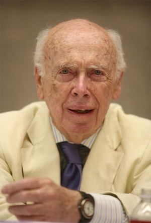 James D. Watson, co-discoverer of the molecular structure of DNA and former director of Cold Spring Harbor Laboratory, had to retire from the position of chancellor at this institution after The Sunday Times (UK) published a few remarks attributed to him that were deemed racist and condemned by many in the scientific community. Photograph by Reuters from www.usatoday.com