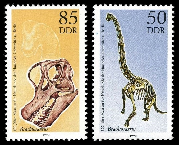 Палеонтологические марки ГДР