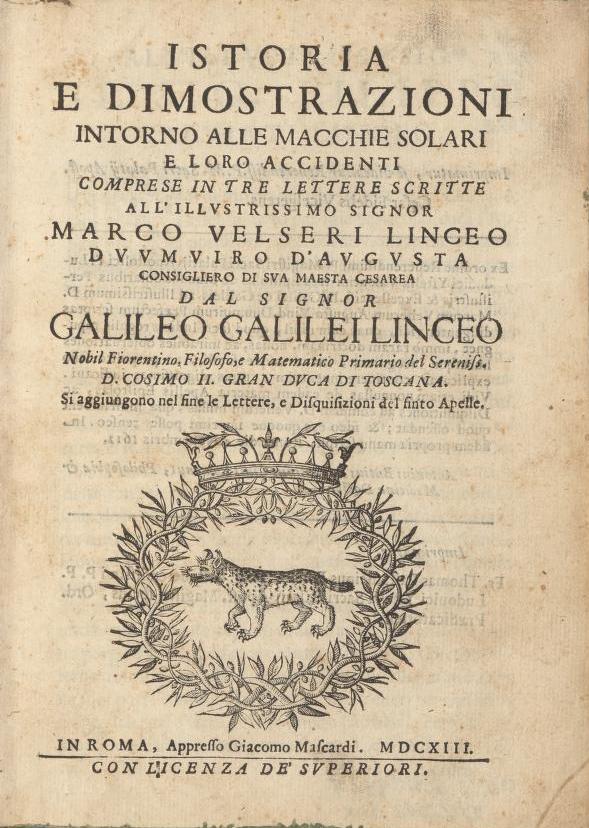 Обложка труда Галилея