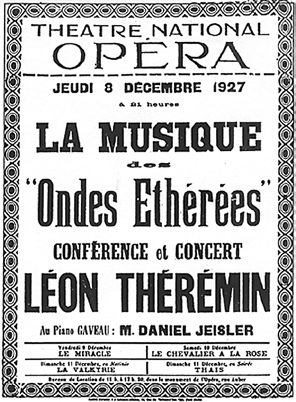 <p>Афиша концерта Льва Термена в Париже</p>