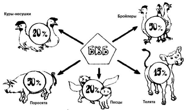Эксперименты по замене животной части кормов биомассой водородных бактерий в рационе сельскохозяйственных животных были весьма успешными