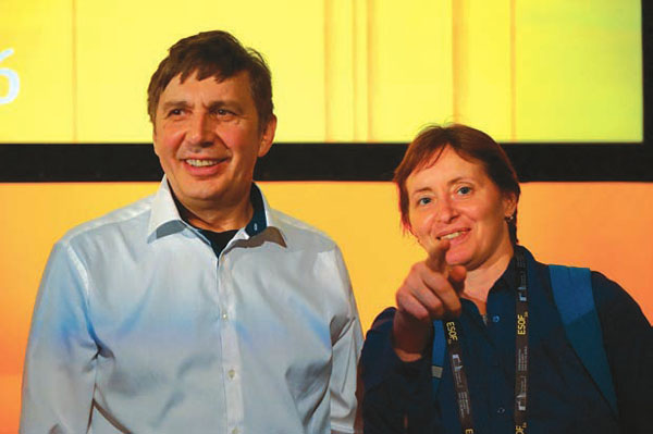 А. Гейм и Н. Демина. Фото С. Беляевой («Троицкий вариант» №17(211))