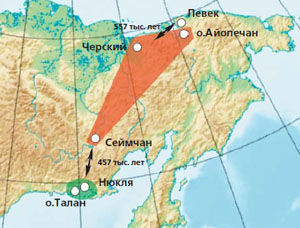 Оценки времени дивергенции митохондриальных гаплотипов популяций девятой линии E. n. nordenskioldi (Природа» №5, 2016)