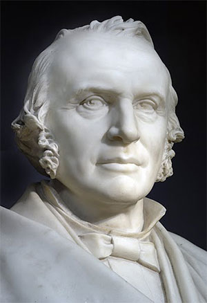 Жан Луи Агассис, пионер гляциологических исследованиий. Ч. Ф. Игуэль, 1887, мрамор. © Музей естественной истории, Невшатель