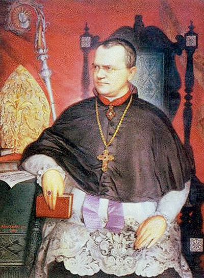 Грегор Иоганн Мендель (1822—1884) — австрийский биолог и ботаник, основоположник учения о наследственности. Портрет 1884 года