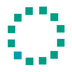 Участники эксперимента одинаково быстро находили зеленый квадрат другого оттенка, независимо от того, с какой стороны он появлялся. Однако голубой квадрат (см. рисунок) они находили заметно быстрее, если он появлялся справа, чем когда он был в левой части кольца (рис. с сайта www.berkeley.edu)