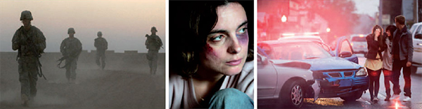 Травмирующие переживания, связанные с угрозой для здоровья и жизни, могут стать причиной посттравматического стрессового расстройства (ПТСР). Фото из статьи M. B. Stein. A molecular shield from trauma // Nature. 2011. V. 470. P. 468-469