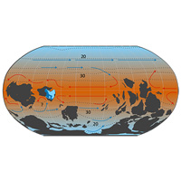Рис. 1. Окислительно-восстановительная обстановка в разных зонах современного океана