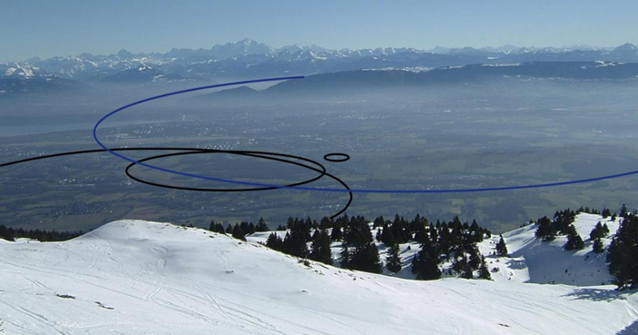 Вид на долину между Юрскими горами и Французскими Предальпами