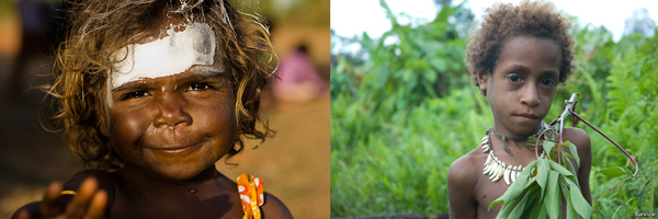 Австралийская и новогвинейская девочки