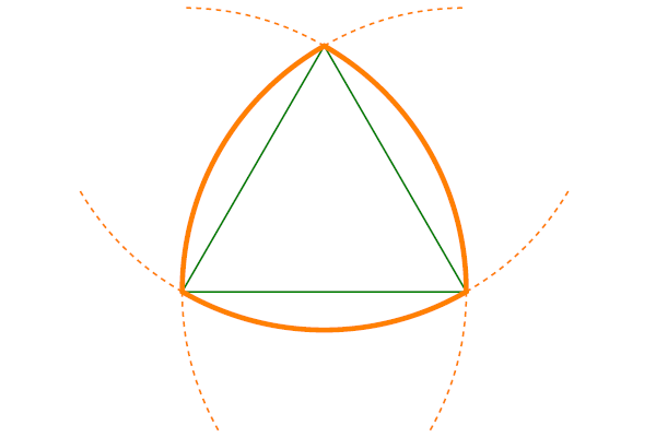 Рис. 6. Построение треугольника Рело