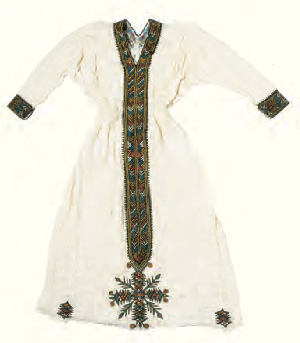 Праздничное женское хлопковое платье из Эфиопии