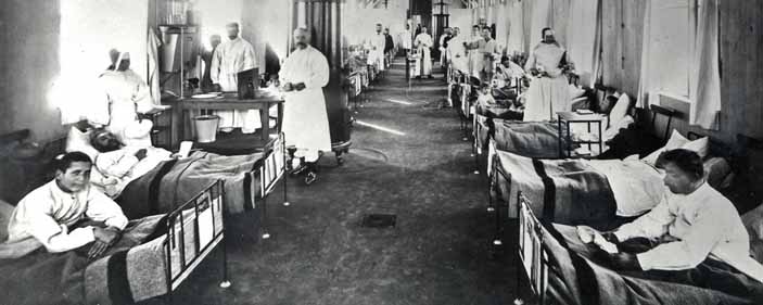 Холерный барак перед больницей Св. Марии в Гамбурге, 1892 («Горький») 