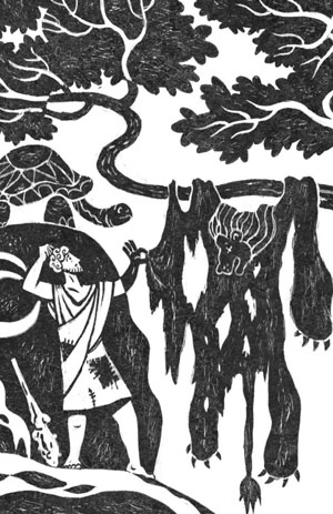 Иллюстрация Олега Добровольского из книги Полины Лосевой «Против часовой стрелки» («Биомолекула.ру»)