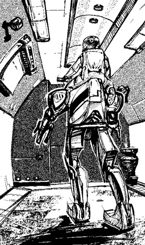 Иллюстрация художника В. Остапенко из книги А. Азимова «Я, Робот» («Химия и жизнь» №8, 2020)