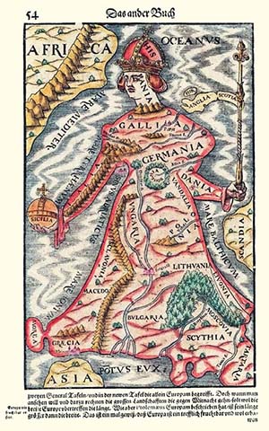 Европа. Рисунок из Космографии Себастьяна Мюнстера