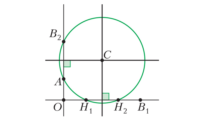 Рис. 5. Окружность Карлейля — построение («Квант» №7, 2020)