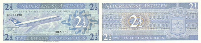 Рис. 17. 2½ гульдена, Нидерландские Антильские острова, 1970 год (Bank Note Museum, www.banknote.ws) («ТрВ» №24(268), 04.12.2018)