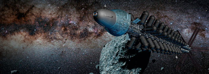 Космический корабль для добычи полезных ископаемых на астероиде («Кот Шрёдингера» №1–2(39–40), 2018)