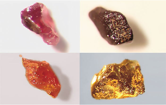 Кимберлит содержит множество включений глубинных минералов