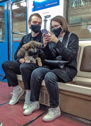 Пассажиры московского метро. Фото: Андрей Константинов («Химия и жизнь» №9, 2020)