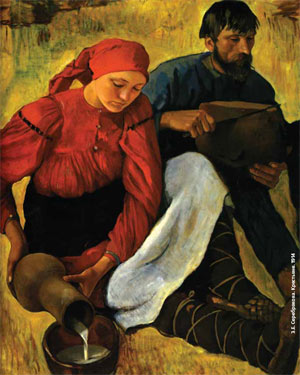 З. Е. Серебрякова. Крестьяне. 1914. Изображение: «Экология и жизнь»