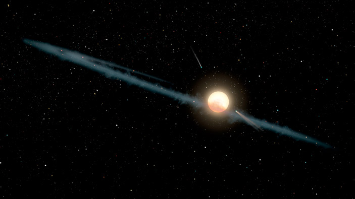 Звезда Табби. Фантазия художника. NASA/JPL-Caltech («ТрВ» №16(285), 13.08.2019)