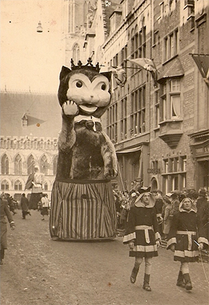 Фестиваль кошек в Ипре (1950-е)