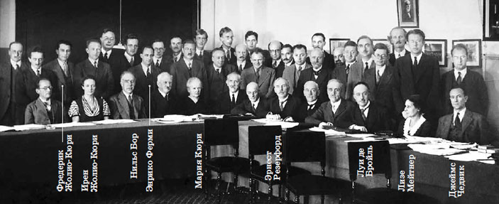 VII Сольвеевский конгресс «Структура и свойства атомного ядра», 1933 год («Квантик» №10, 2016)
