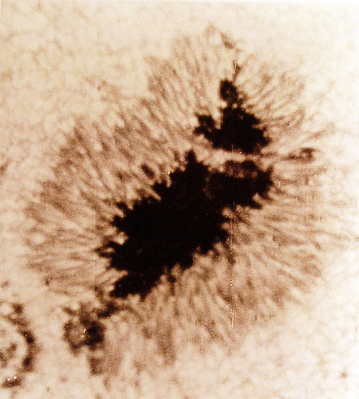 Пятно на Солнце, зафиксированное  Стратоскопом I