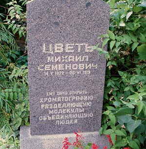 Памятник на предполагаемой могиле Цвета