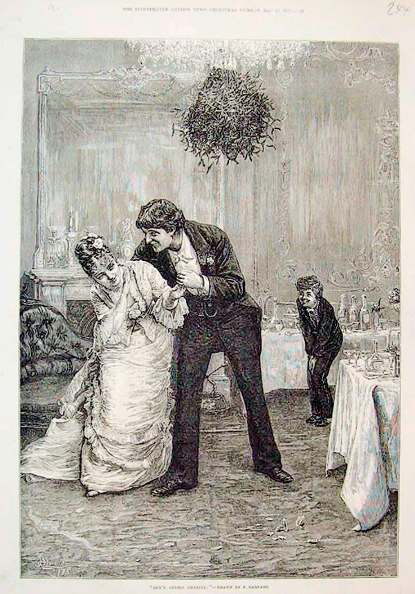 Cousin Charlie Flirting Boy Laugh. Рисунок F. Barnard, 1875. Illustrated London News C1850-1899. Фото с сайта www.old-print.com