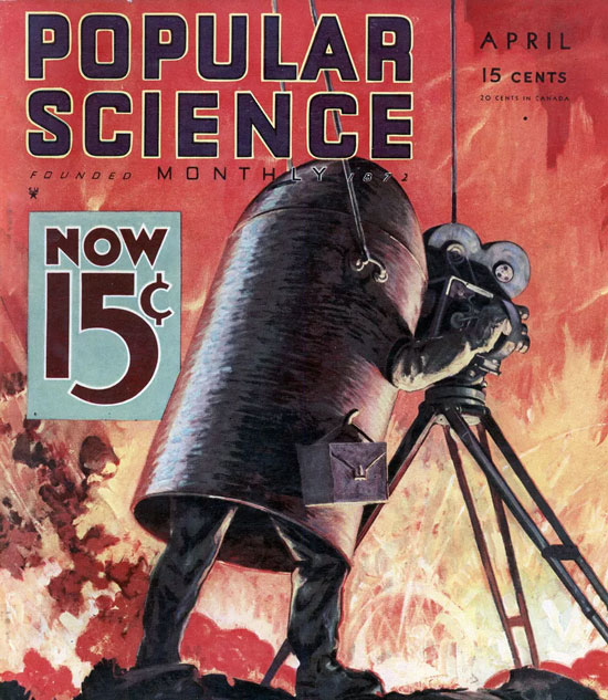 Обложка журнала «Popular Science» со статьей о восхождении на вулкан Стромболи по расщелине Шарре дель Фуоко