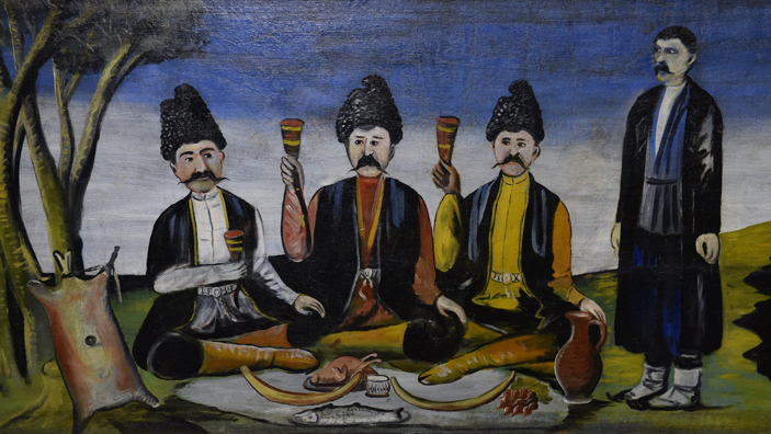 Нико Пиросмани. Кахетинский эпос в Алазанской долине. Фрагмент