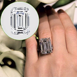 Рис. 6. Бриллиант изумрудной огранки в 7,5 карат («Квант» №5, 2020)