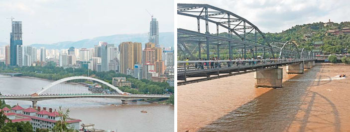 Ланьчжоу узкой полосой вытянут вдоль реки Хуанхэ («Природа» №11, 2018)