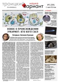 «Троицкий вариант» №5(399),  2024
