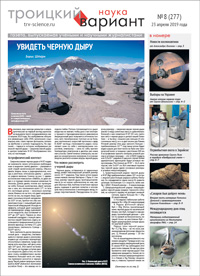 «Троицкий вариант» №8(277),  2019
