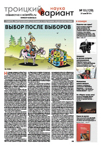 «Троицкий вариант» №10(129),  2013