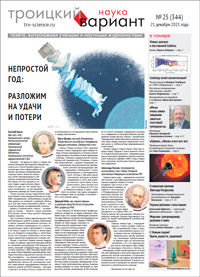 «Троицкий вариант» №25(344),  2021