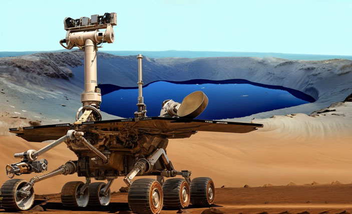Коллаж на основе снимков ровера «Оппортьюнити» NASA